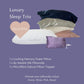 Luxury Sleep Trio: Cooling Memory Foam Pillow, Silk Pillowslip + Microfiber Topper - Save $114!