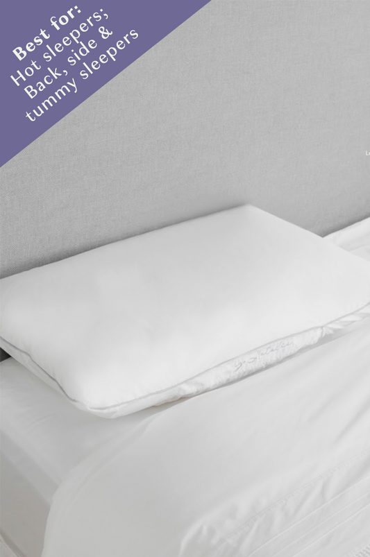 Cooling Memory Foam Pillow & Goose down Topper Set